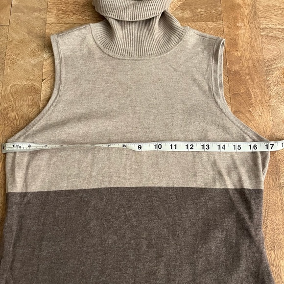 I.N.C. Sleeveless Color Block Turtleneck Sweater Dress - Picture 2 of 5